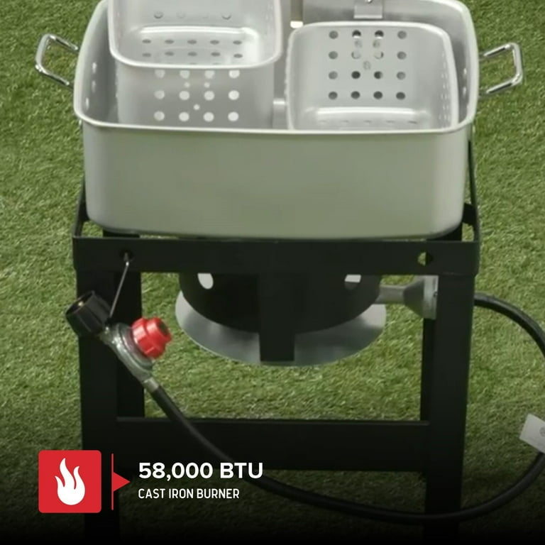 独特な店 Fish Propane Qt. 18 Nexgrill Fryer, Double Use, Outdoor バーベキュー・調理用品