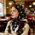 thumbnail image 2 of Tisuna Headbands For Women, Lightweight Large Square Silk Scarf Polka Dot Print Hair Bandana For Outdoor Street, 2 of 7
