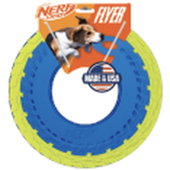 Nerf Dog 10 inch Elite Flyer Blue/Green Durable Flying Disc Dog Toy