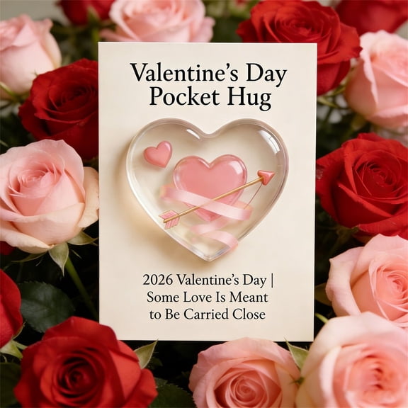2026 Valentine's Day Pocket Hug Love Embrace Card, a heartfelt keepsake, a romantic confession card, and a portable sweet souveni