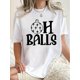 thumbnail image 1 of Women's Fun & Creative Light Bulb Graphic Tee - Casual Round Neck Short Sleeve, Stretchy Polyester Blend, Machine Washable - Perfect for Summer, 1 of 6