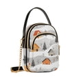 thumbnail image 7 of FORMRS Crossbody Bag for Women Quilted Travel Shoulder Cell Phone Purse with Chain Strap Handbag, Orange Snow Houses, 7 of 7
