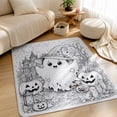 thumbnail image 5 of Byndra Halloween DIY Coloring Blanket, Large Throw Blanket with Spooky Ghost Pumpkin Pattern and Classic Style, Art Activity for Kids, Adults, Home, Party, Sleepover, Gift, 5 of 7