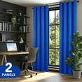 thumbnail image 5 of Deconovo 100% Blackout Curtains for Bedroom, Thermal Insulated, 2 Panels, 52"x108", Royal Blue, 5 of 9