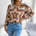 thumbnail image 2 of Aoochasliy Womens Sweaters Clearance Pullover Solid Long Sleeve Round-Neck Blouse T-Shirt Tops, 2 of 7
