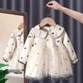 thumbnail image 1 of Vestido de princesa de primavera y otoño para niñas, vestido de gasa de algodón de moda con manga larga y mono, 1 of 6