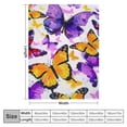 thumbnail image 4 of WERPE Flannel Material Blanket Colorful Butterfly Soft Cozy White, 4 of 6