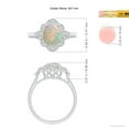 thumbnail image 6 of Angara Natural Opal Ring - Victorian Style Oval 1.1 ct Opal and Diamond Halo Engagement Ring in Platinum for Women | October Birthstone Jewelry (Ring Size = 13), 6 of 10
