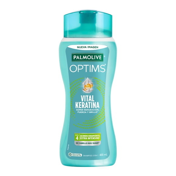 Shampoo Palmolive Optims Nivel 4 Acondicionamiento Extra Intensivo Con Vital Keratina 400 ml