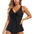 thumbnail image 1 of PMVFHDE Plus Size Swimsuit For Women Flowy Printed Tankini Top With Adjustable Straps And Matching Full Coverage Bottoms, 1 of 4