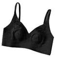 thumbnail image 5 of Hurxie Lift Bras for Women No Underwire Soft Push Up Wireless Bras V Neck Seamless Bralettes Black ,M, 5 of 7