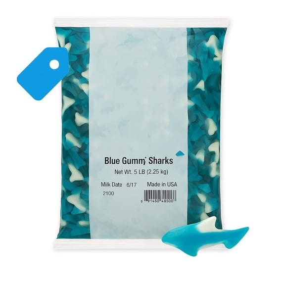 World's Best Blue Gummi Sharks, 5lbs of Candy 50193