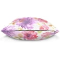 thumbnail image 2 of Pink Gerberas Flowers Velvet Plush Throw Pillow Cushion Case Cover - 20" x 20" - Invisible Zipper Home Decor Floral for Couch Sofa No Pillow Insert, 2 of 5