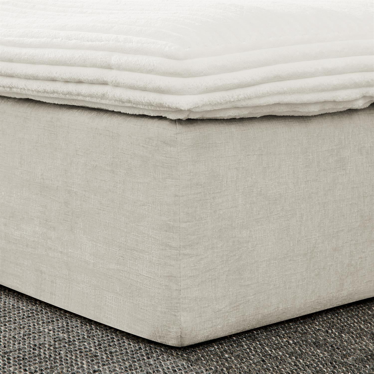 Demi Bonn 108" Modular L Shaped Sectional Sofa, Wide Deep Seat Convertible Linen Couch Set for Living Room & Office, No Assembly, White