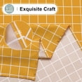 thumbnail image 5 of Rectangle Waterproof Fabric Table Cloth, Plaid Stain Resistant Polyester Tablecloth, Washable Cloth Table Cover for Fall Halloween Decor, Dining Room, Outdoor (60" x 102", Mustard Yellow), 5 of 6