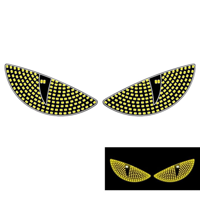 LED Devil Eyes Light for Cars & Trucks - Large USB Dynamic Devil Eye for Auto Window Screen Display, Car Accessories for Men, Yellow, Red, Green, Blue