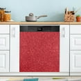 thumbnail image 5 of Coolnut Red Glitter Texture Dishwasher Magnet Cover, Magnetic Refrigerator Panel Decal Wash Machine Front Door Decorative Cover for Home Kitchen Farmhouse Decor, 23"x 26", 5 of 6