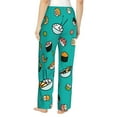 thumbnail image 3 of Sigee Sushi Print Women's Soft Pajama Pants - Breathable and Comfortable Lounge Sleep Bottoms with Elastic Waistband and Pockets-Small, 3 of 9