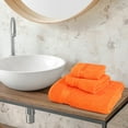 thumbnail image 4 of MALLONI HOME Ultra Soft 3 Pack Cotton Towel Set, Contains a Bath Towel 28x55 inch, a Hand Towel 16x24 inch & a Wash Coth 12x12 inch, Ideal Everyday use, Compact & Lightweight - Orange, 4 of 6