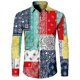 thumbnail image 1 of Camisa elegante para hombre con estampado de leopardo en 3D cuello vuelto botones manga larga ropa de calle vintage para hombre y mujer camisetas, 1 of 6