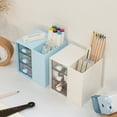 thumbnail image 7 of Cheers US Desk Organizer Caddy with Compartments Office Workspace Drawer Organizers Desktop Holder Plastic Stationery Supplies Storage Box for Pencils,Markers,Erasers,Pens,Sticky Notes, 7 of 7