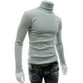 thumbnail image 1 of Men‘S Autumn Solid Color Half-High Collar Tight-Fitting Bottoming Long-Sleeved T-Shirt, 1 of 8