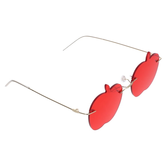 Minkissy Fashion Eyewear Rimless Glasses for Decor in Red Color Lightweight and Portable PC Alloy Material Fits Most Faces 1 Pair Back to School