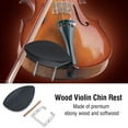 thumbnail image 2 of Violin Chin Rest, Ebony Wood Chin Rest With Softwood Strip&Bracket For 4/4 Size Violin Music Instrument Accessory, 2 of 8