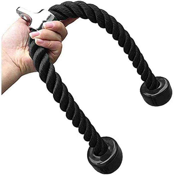 Stanz 27 (70CM) Heavy Duty Tricep Rope Pull Down Fitness Cable Attachment Nylon Rope with Hook