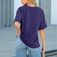 thumbnail image 4 of Womens Oversized T Shirts, Short Sleeve Shirts for Women Summer Casual Loose Fit Solid Color Crewneck Tees with Pockets, 4 of 6