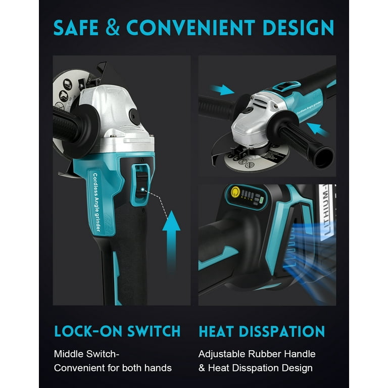 Makita 18v Batteries Cordless Angle Grinder For Dewalt 20v Battery