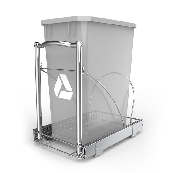 Adjustable Pull Out Trash Can for 7-13 Gallon, Under Cabinet or Sink, Slide Out Garbage Can