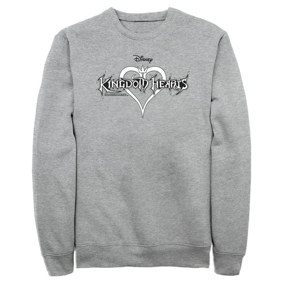 Men's Kingdom Hearts 1 Sketch Logo Sweatshirt Athletic Heather Small
