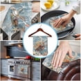 thumbnail image 3 of Blue Sea Turtle Coastal 1 Pack Kitchen Towel, Water Absorbent Dish Towel, Summer Beach Nautical Starfish Coral Decorative Hand Towels - Quick Drying Cloth for Cooking Baking, 18x28 Inch, 3 of 8