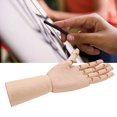 thumbnail image 4 of Mannequin Hand, Flexible Fingers Posable Design Wooden Hand Model Widely Used Approx 11.8in Premium Wood  For Sketching For Toy For Decoration, 4 of 8