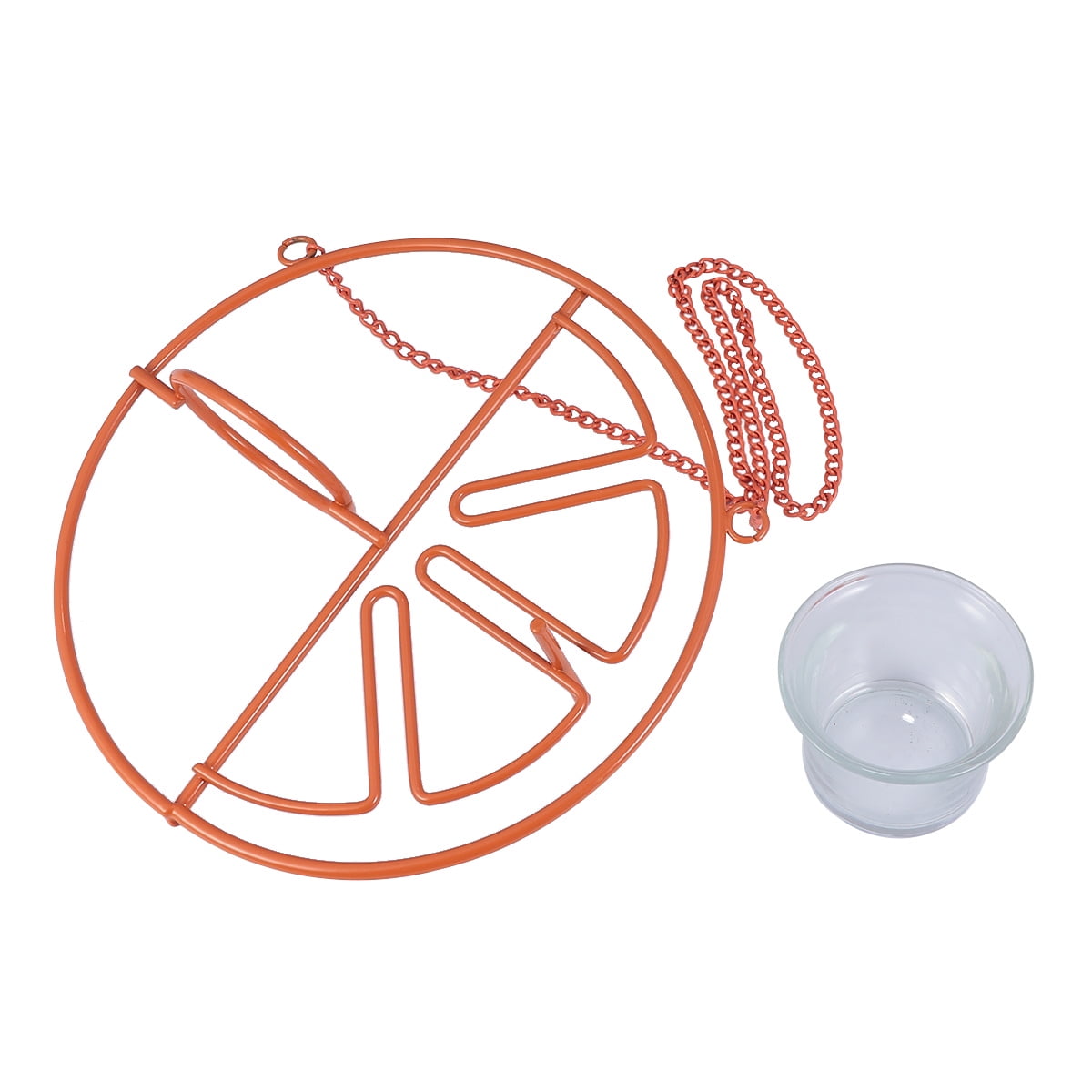 MOKKHNB Orange Bird Feeder Hanging Type Practical Design for Parrot Lark Canary
