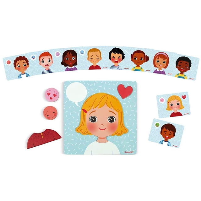 Janod Juego Magnético de Emociones y Sentimientos para Niños Mayores de 2 Años Familias y Janod Janod