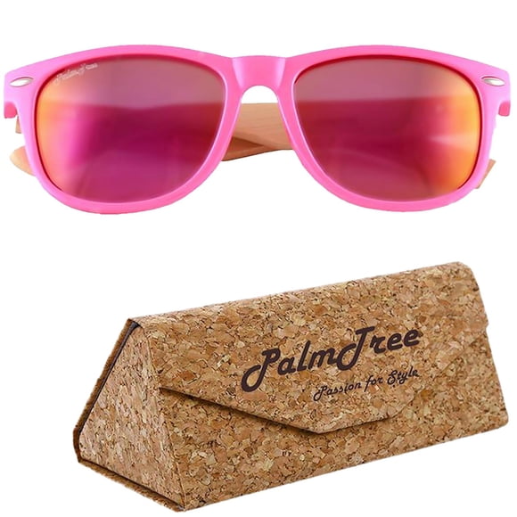 Anteojos Modernos VentDepot Free Spirit Pink UV400 Policarbonato Madera de Bambú