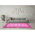 thumbnail image 3 of Ahgly Company Indoor Round Abstract Pink Modern Area Rugs, 4' Round, 3 of 4