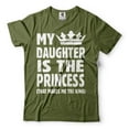thumbnail image 4 of My Daughter Is The Princess Shirt Funny Dad Shirt Fathers Day Tee Father Gifts Dad of Daughter Tee (Small Navy Blue), 4 of 6