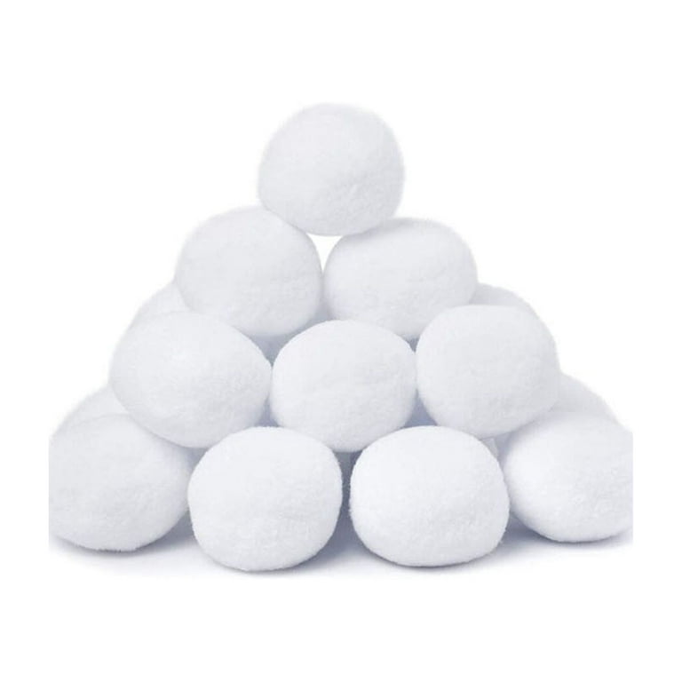 100 Pack Indoor Snowballs For Kids Snow Fight,snow Toy Balls For Indoor Or  Outdoor Play,fake Snowballs Xmas Decoration,realistic White Plush Snowballs