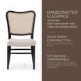 thumbnail image 2 of Open Box Maven Lane Wooden Chair, Antique Black & Dove Weave Fabric, Set of 2, 2 of 6