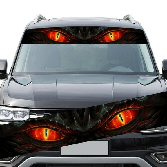 Car Sticker Rear Windshield Sunshade Banner Decal Vinyl Dragon Eye Graphics