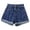 r-259Dark Blue72, variant on Women Mid Waist Wrap Stretch Shorts Hot Jeans Summer Casual Daily Ladies Workout Stretchy Beach Breathable Solid Color Bottoms