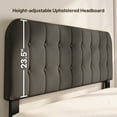 thumbnail image 6 of Lofka Full Bed Frame with Adjustable Headboard for Bedroom, Dorm & Apartment, 850lbs, Dark Gray, 6 of 8
