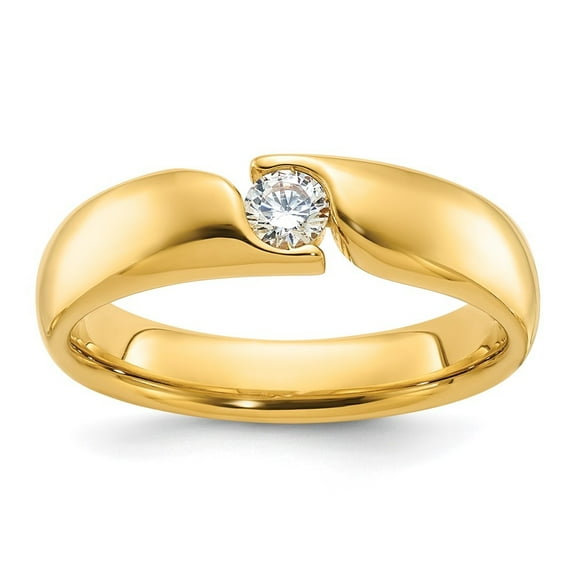 Auriga Fine Jewelry 14K Yellow Gold Men's 1/4 carat Diamond Ring Size 10