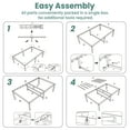 thumbnail image 5 of Lusimo 18" High Twin Bed Frame No Box Spring Needed Heavy Duty Steel Slats Metal Platform Bed Frame with Storage Space Under Bed Easy Assembly Noise Free, White, 5 of 8