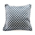 thumbnail image 1 of Cotton Handwoven Cushion Checkered Blue - Set of 2, 1 of 4