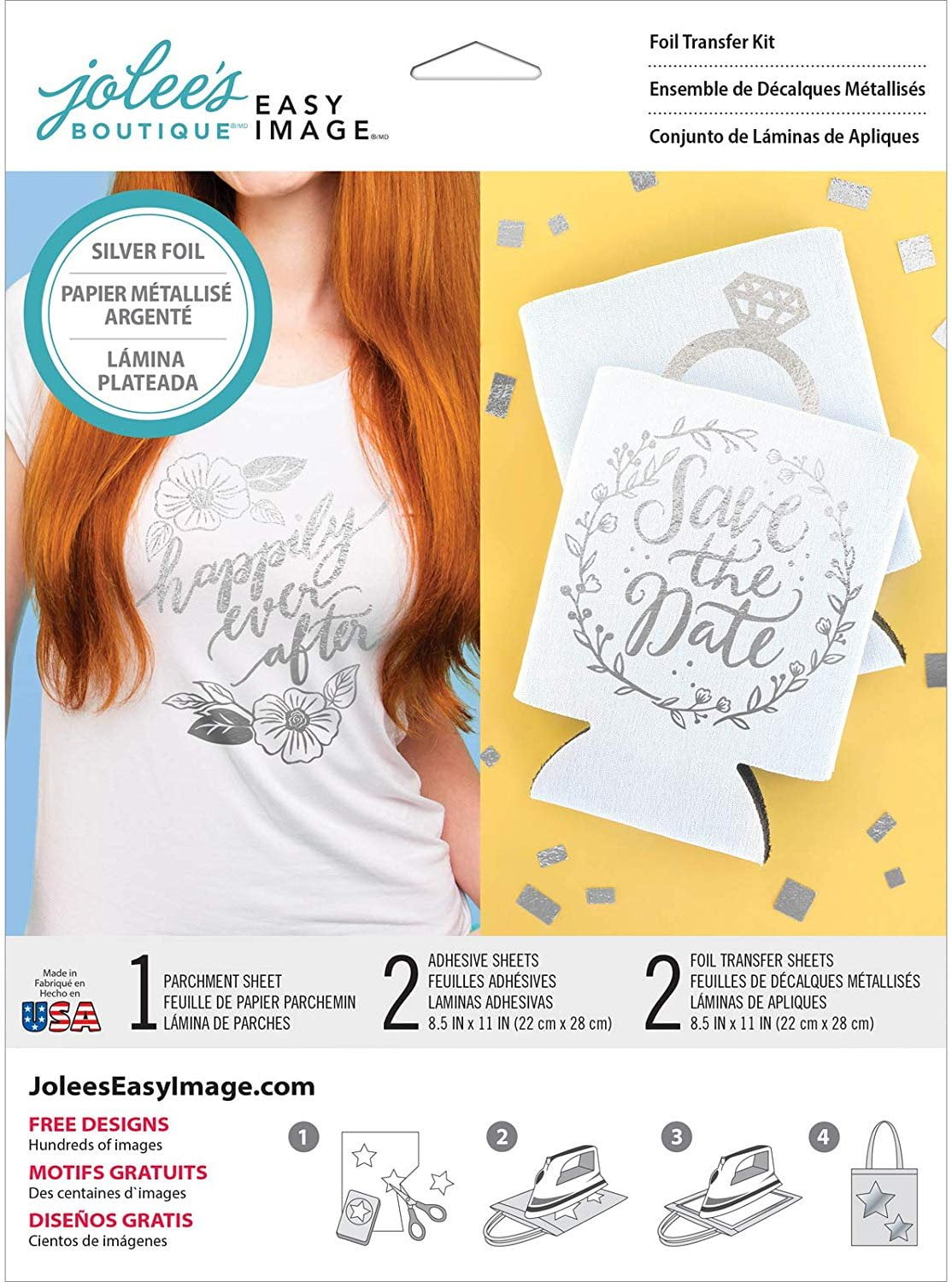 American Crafts Jolee's Boutique Easy Image Transfer Sheets - Silver ...