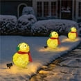 thumbnail image 2 of Injueey Pollito luminoso de Navidad con bufanda, manualidades de escritorio, luces nocturnas, adornos planos, camino, Patio, césped, Kits de decoración para fiestas, 2 of 6